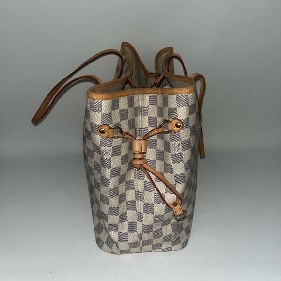 LV Louis Vuitton Checkered Neverfull PM Damien Azure White - Picture 4 of 11